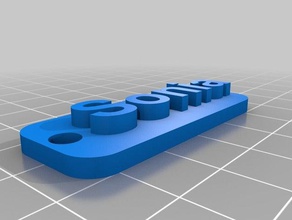sonia keychain keychains 3d print model - Mito3D