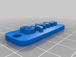 sylvie trousseau de clés porte-clés un 3d print model - Mito3D