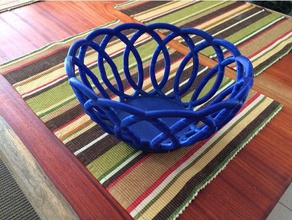 interwoven cesta de pan cocina y comedor la mesa tejido rejilla 3d print model - Mito3D