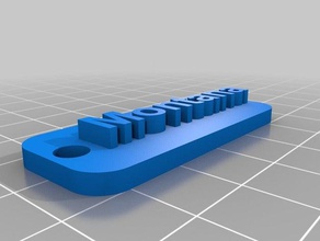 montana trousseau de clés porte-clés un le 3d print model - Mito3D