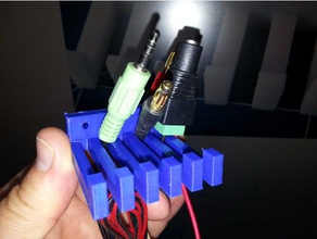5 slot wire holder2 organization 3d print model - Mito3D