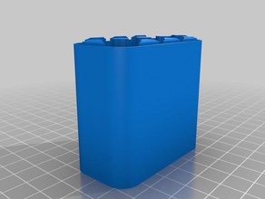 4 up aa battery case bottom containers customized 3d print model - Mito3D