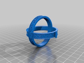 double celtic ring clanger 3d printing 3d print model - Mito3D