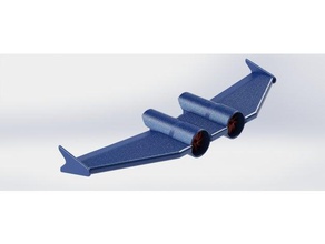 vertical wing edf r c vehicles airplane plane rcplane x-wing 3d print model - Mito3D