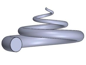 konische Spirale Frühling 3d print model - Mito3D