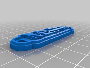 minha personalizado de várias linhas tag keychain do malte chaveiros 3d print model - Mito3D