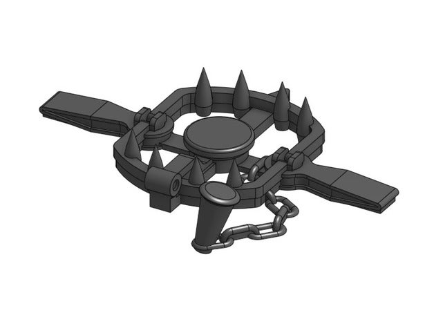 bear trap gloomhaven brinquedo & acessórios para jogos 28mm armadilha 3D print model - Mito3D