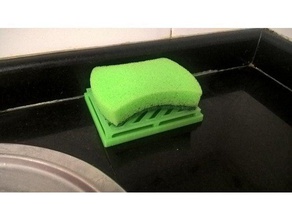 escurridor para estropajo esponja o jabon cocina y comedor 3d print model - Mito3D