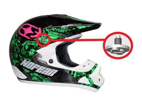 mx nessuna paura croce visiera del casco vite i veicoli motocross 3d print model - Mito3D