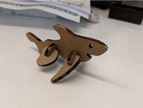 laser cut cardboard shark animals lasercut 3d print model - Mito3D