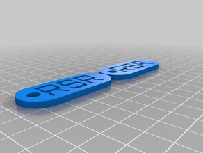 rsr keychains customized 3d print model - Mito3D