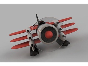 cartoon pirate de l'air l'avion des véhicules en avion dessin animé vintage 3d print model - Mito3D