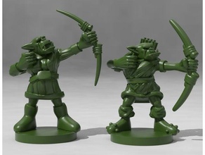 orc archers toy & game accessories dnd miniature dungeons dragons ork tabletop wargaming warhammer 3d print model - Mito3D
