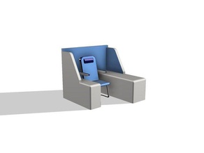 airplane business seat vehicles 3d print model - Mito3D
