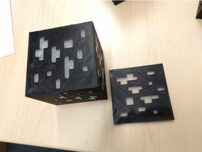 minecraft cevher lamba çift baskı elmas dekor cevheri 3d print model - Mito3D