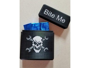 gum box single multicolored containers cross bones jolly roger skull 3d print model - Mito3D