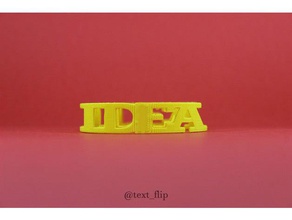 text flip idea art bulb light mr printer 3d print model - Mito3D