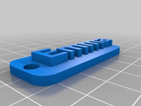 emma keychain keychains 3d print model - Mito3D