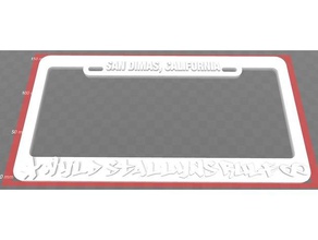 wyld stallyns Regel - san dimas, california license plate frame bill ted Schilder & logos bill&ted 3d print model - Mito3D