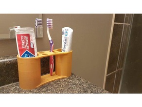 doble taza de cepillo dientes titular La impresión en 3d 3d print model - Mito3D