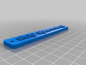 anti-spam-keychain customizable signs & logos keychain 3d print model - Mito3D