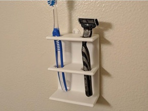 toothbrush razor holder bathroom 3d print model - Mito3D