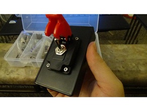 Schalter, Tragegurt - Elektronik controller mount panel riser Tragegurte Schalter Knebel toggle switch 3d print model - Mito3D