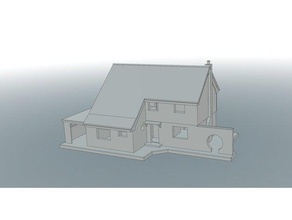 detached house buildings & structures four bed model printable 3d print model - Mito3D