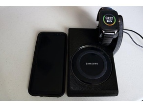 samsung s8+ zen watch 2 chargeur téléphone mobile galaxy s8 sans fil zenwatch 3d print model - Mito3D