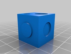 hole tolerance test calibration cube 3d printing tests 20mm 21mm circle expansion ghosting printer ringing round small holes wobbling 3d print model - Mito3D