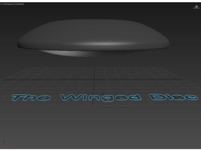 winged disc 01 Kunst 3d print model - Mito3D