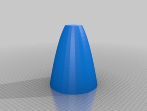 simple funnel like lamp shade decor con 3d print model - Mito3D