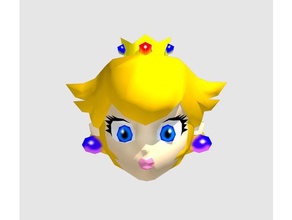 princess peach mario scans & replicas button face fun game girl girly keychain kid knob lady led light n64 nintendo 3ds 64 cartridge switch sculpture super woman 3d print model - Mito3D