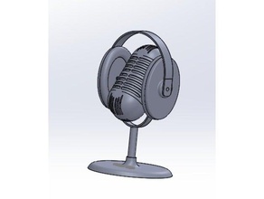 classic microphone headphone scans & replicas 3dmodel mic miniature 3d print model - Mito3D