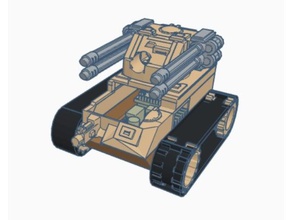 mini rc corpo do tanque arduino n20 lego faixas r c veículos l298n technic micro controle remoto pequeno pista treads 3d print model - Mito3D