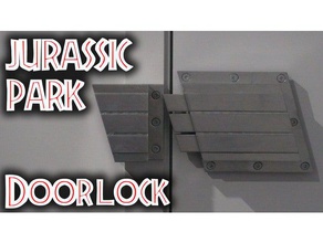 jurassic park fechadura da porta adereços 3d print model - Mito3D
