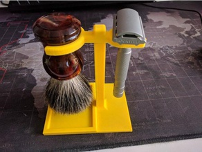 maquinilla de afeitar seguridad pie cuarto baño cepillo la el afeitado brocha 3d print model - Mito3D