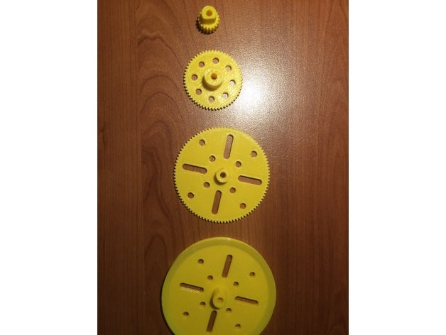 meccano roue poulie pignon wheel pulley pinion robotics 3D print model - Mito3D