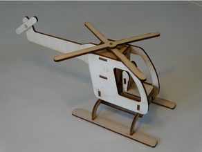 helic ptero con motor diy helicóptero el láser lasercut cortadora 3d print model - Mito3D