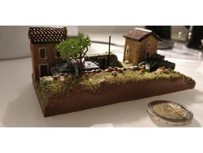 villaggio francese ww2 diorama 1 200 giochi e giocattoli 3d print model - Mito3D