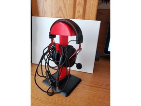 headphone stand designed around hyperx cloud ii headset holder wheeled vehicle 3d print model - Mito3D