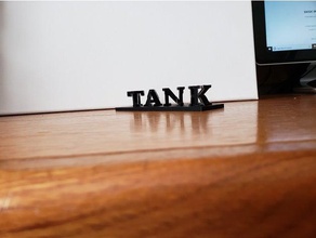 twitch tank logo interactive art optical illusion sign 3d print model - Mito3D