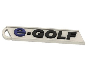 e-golf chaveiro chaveiros 3dkey 3dkeychain 3dkeychains 3d-chave 3d de carro carros e-golfe elétrico os elétricos golfe keycha vw golf 3d print model - Mito3D