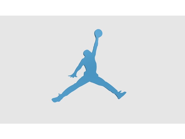 michael jordan-logo 3d-drucken Korb logo jordan 3D print model - Mito3D