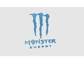 monster energy logo L'impression 3d la boisson de l'énergie le monstre 3d print model - Mito3D