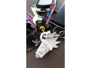 aku keychain crash bandicoot keychains 3d print model - Mito3D