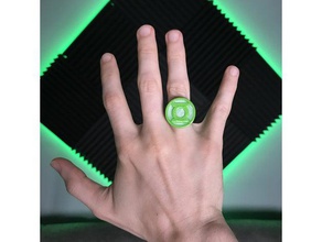 green lantern, l'anneau d'insertion bijoux la bande dessinée lantern de 3d print model - Mito3D