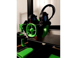 geeetech a10 a30 e3d v6 & stock hotend mount 3d printer parts 5015 blower bltouch dual 3d print model - Mito3D