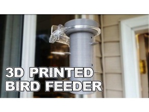 impreso comedero colgante post al aire libre y jardín de pájaros alimentador 3d print model - Mito3D