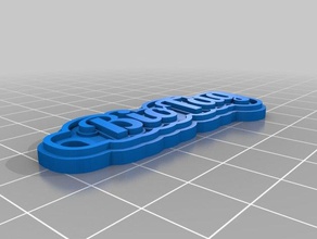 biotag Anahtarlık özelleştirilmiş 3d print model - Mito3D
